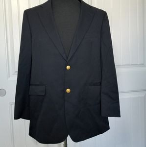 Brooks Brothers 346 Navy Blue Blazer 44 Long - Woo